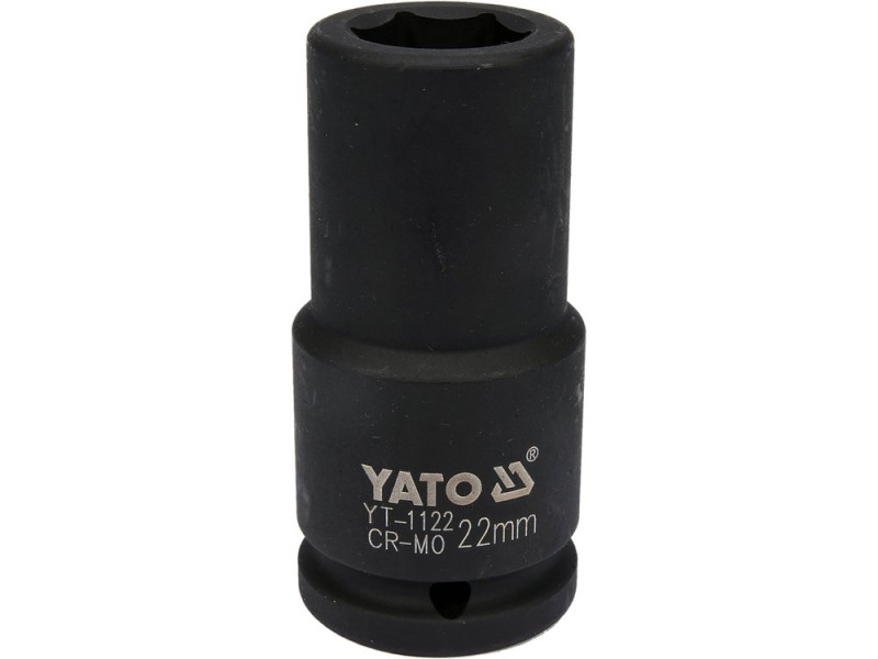 Головка торцева ударна 3/4" 22 мм YATO YT-1122, 6-гранна, довга