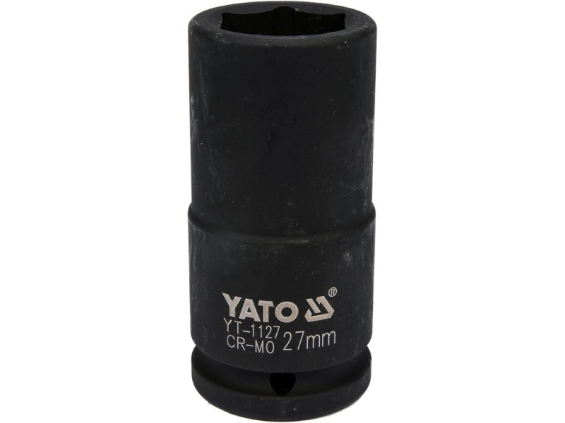 Головка торцева ударна 3/4" 27 мм YATO YT-1127, 6-гранна, довга