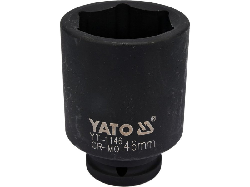 Головка торцева ударна 3/4" 46 мм YATO YT-1146, 6-гранна, довга