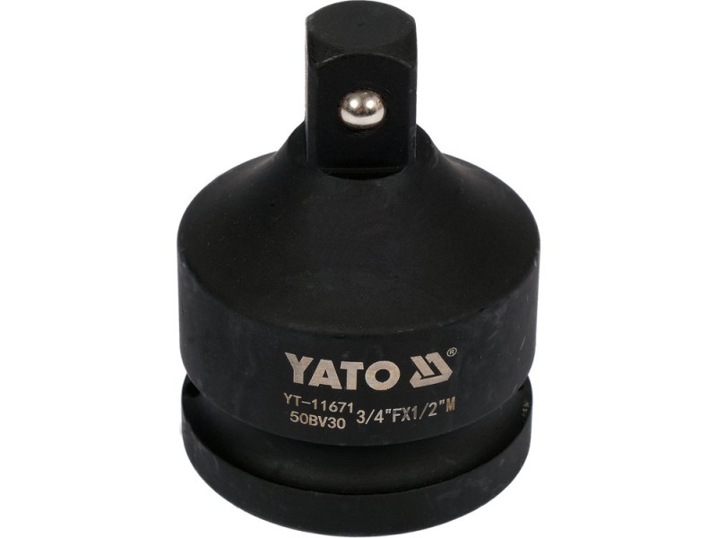 Перехідник ударний YATO : квадрат 3/4" - квадрат 1/2", L= 55 мм (YT-11671)