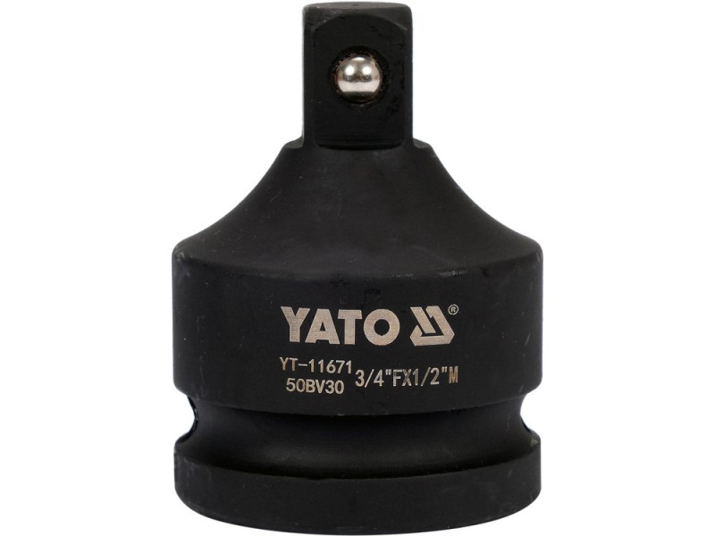 Перехідник ударний YATO : квадрат 3/4" - квадрат 1/2", L= 55 мм (YT-11671)