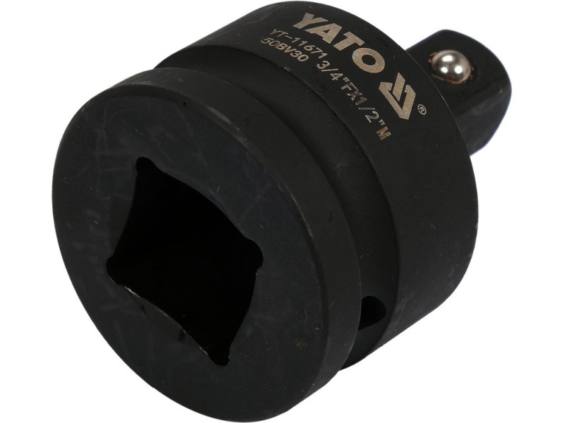 Перехідник ударний YATO : квадрат 3/4" - квадрат 1/2", L= 55 мм (YT-11671)