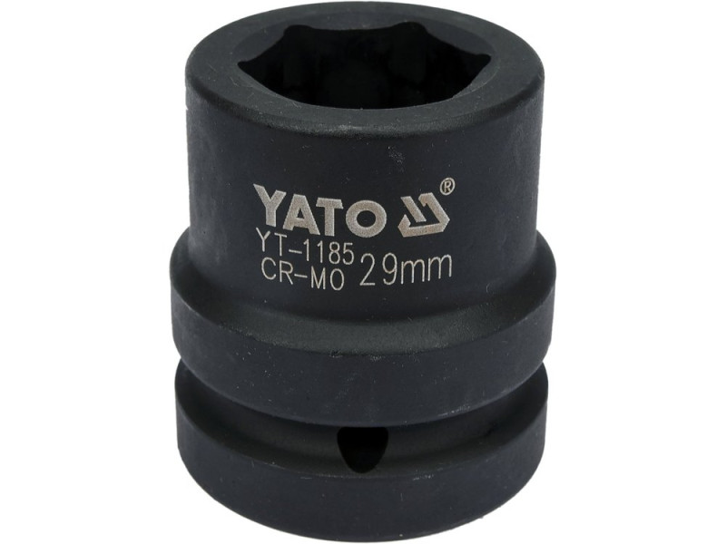 Головка торцевая ударная 1" 29 мм 6-гранная YATO YT-1185, короткая
