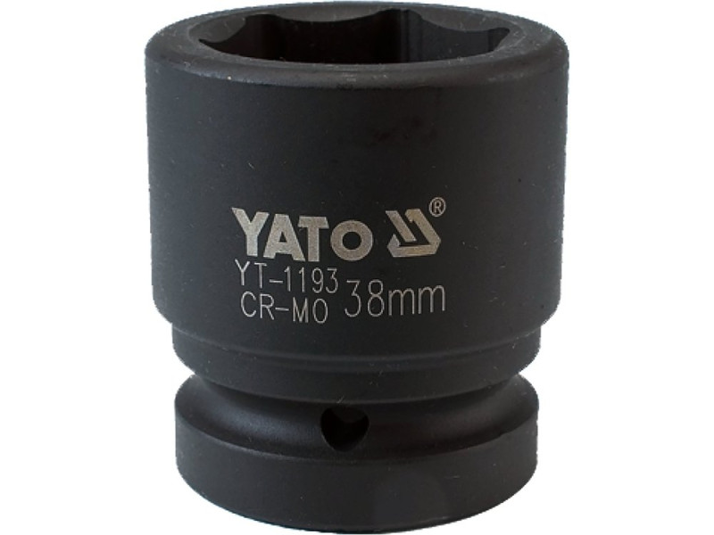Головка торцева ударна 1" 38 мм 6-гранна YATO YT-1193, коротка