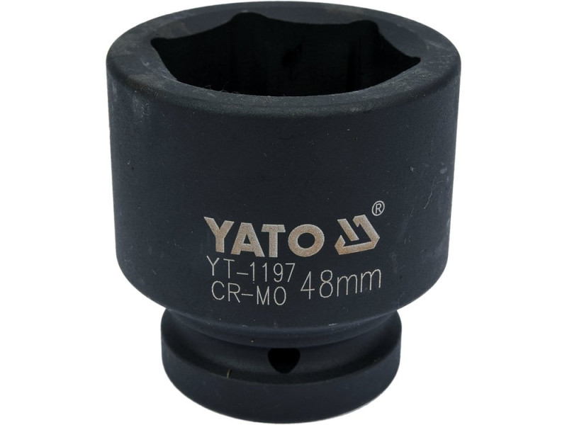 Головка торцева ударна 1" 48 мм YATO YT-1197, 6-гранна, коротка