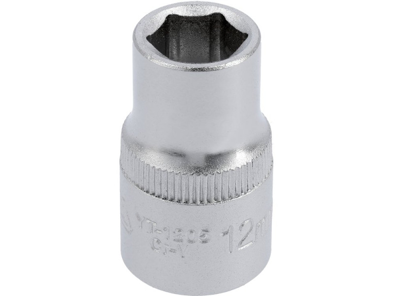 Головка торцева 1/2" 12 мм YATO YT-1205, 6-гранна, коротка