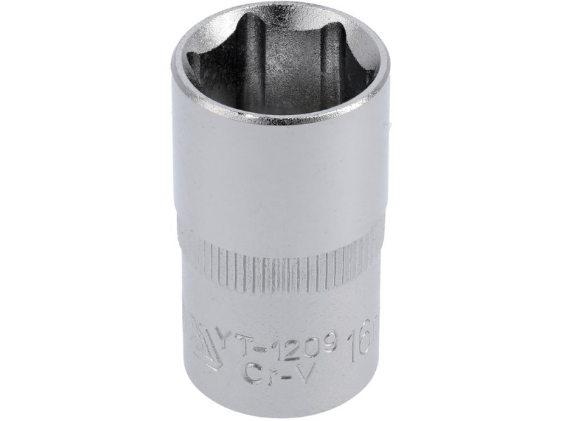 Головка торцева 1/2" 16 мм YATO YT-1209, 6-гранна, коротка