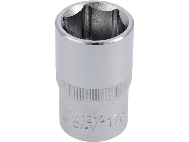 Головка торцевая 1/2" 17 мм YATO YT-1210, 6-гранная, короткая