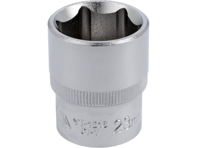 Головка торцевая 1/2" 23 мм YATO YT-1216, 6-гранная, короткая