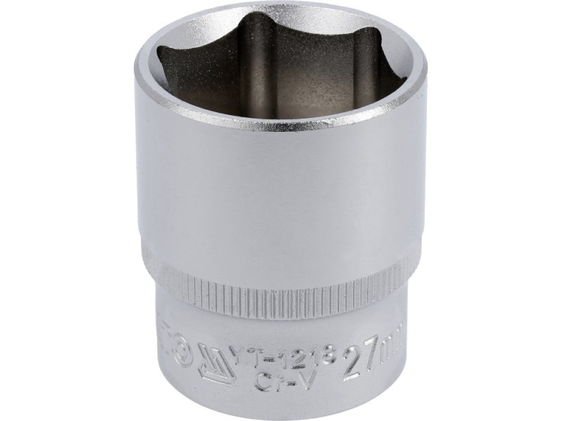 Головка торцева 1/2" 27 мм YATO YT-1218, 6-гранна, коротка