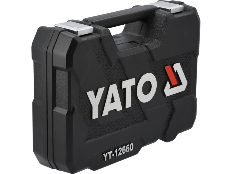 Набір інструментів з тріскачкою 1/4"+1/2" YATO YT-12660, 60 предметів