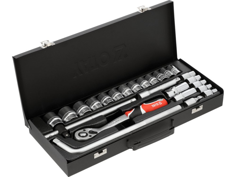 Набор инструментов с трещоткой 1/2" YATO YT-12671, 25 предметов