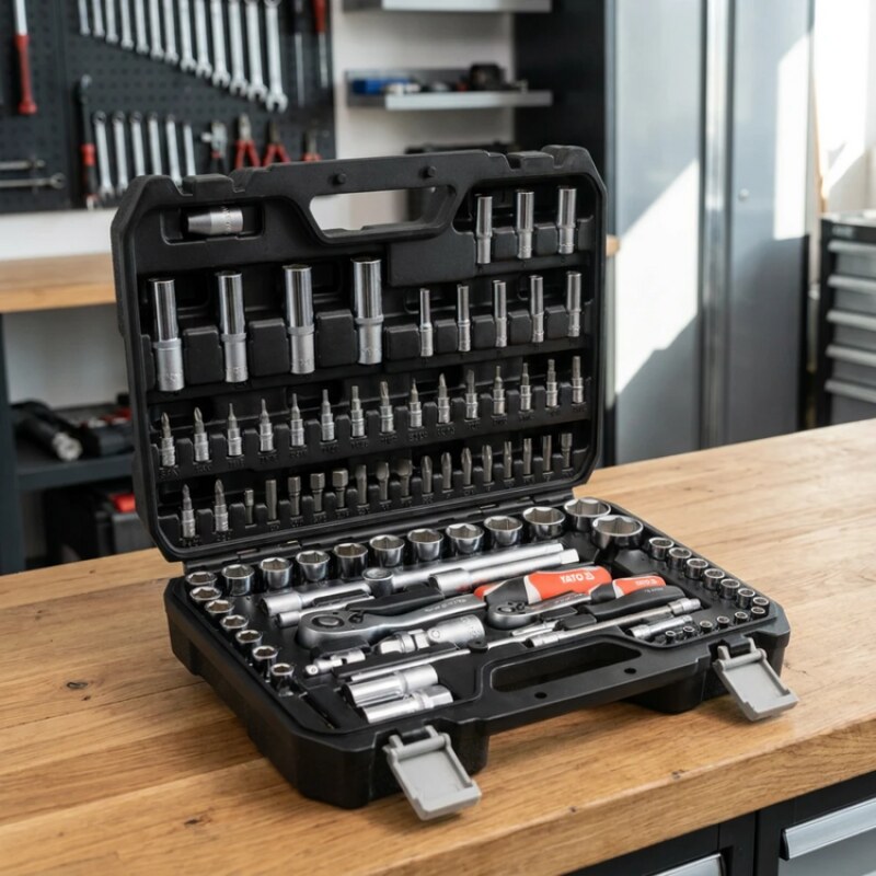 Набір інструментів з тріскачкою 1/4"+1/2" YATO YT-12681, 94 предмети