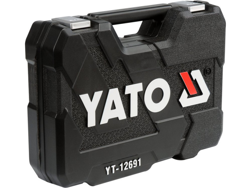 Набір головок торцевих YATO : квадрат 1/2", 1/4", з інструментами, 82 шт. (YT-12691)