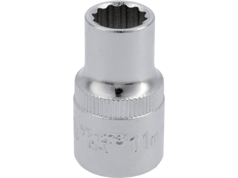 Головка торцева 1/2" 11 мм YATO YT-1273, 12-гранна, коротка