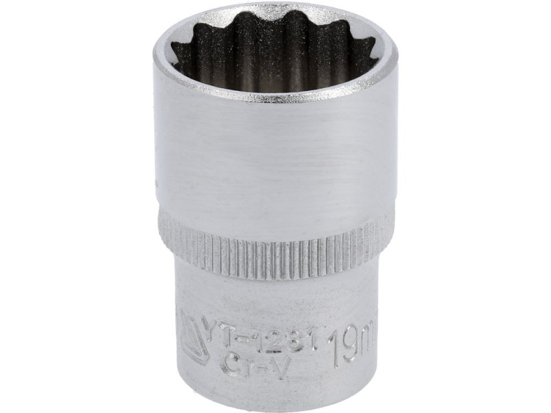 Головка торцева 12-гранна 1/2" 19 мм YATO YT-1281, коротка 38 мм