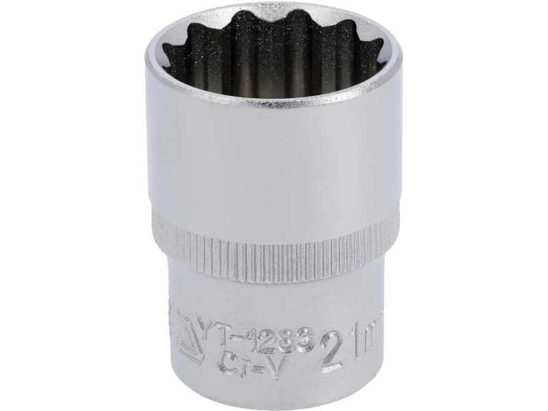 Головка торцева 12-гранна 1/2" 21 мм YATO YT-1283, коротка 38 мм