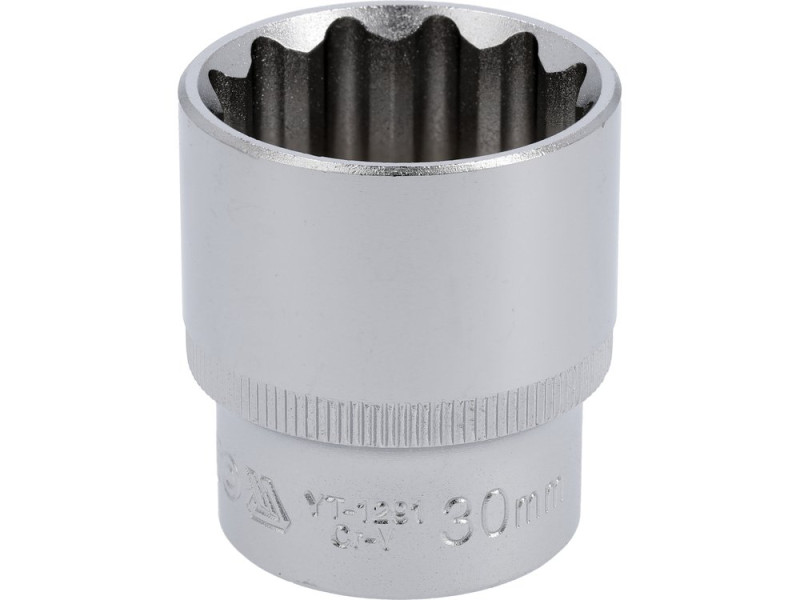 Головка торцева 1/2" 30 мм YATO YT-1291, 12-гранна, коротка