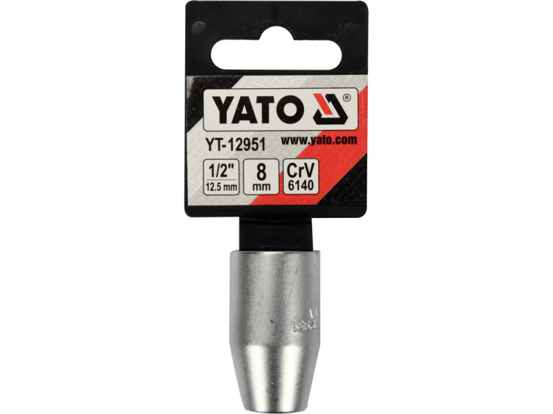 Перехідник для біт 1/2" на HEX 8 мм YATO YT-12951, 38 мм