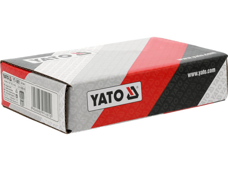 Головка торцева 6-гранна 1/4" 4 мм YATO YT-1401, коротка 25 мм