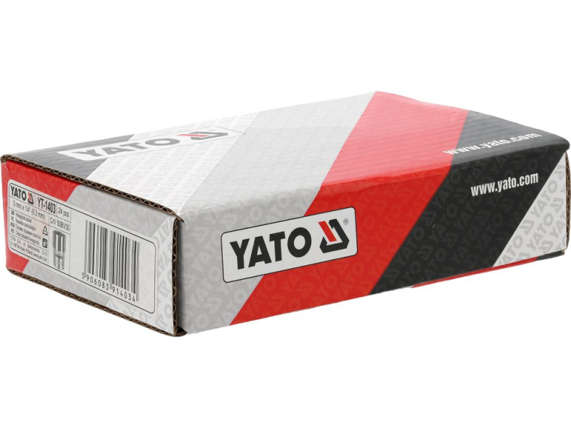 Головка торцева 6-гранна 1/4" 5 мм YATO YT-1403, коротка 25 мм