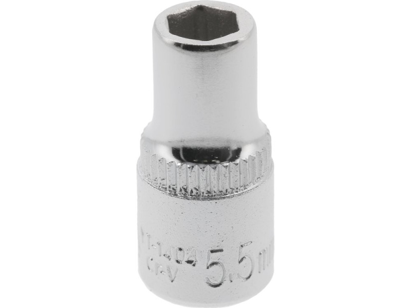 Головка торцева 6-гранна 1/4" 5,5 мм YATO YT-1404, коротка 25 мм