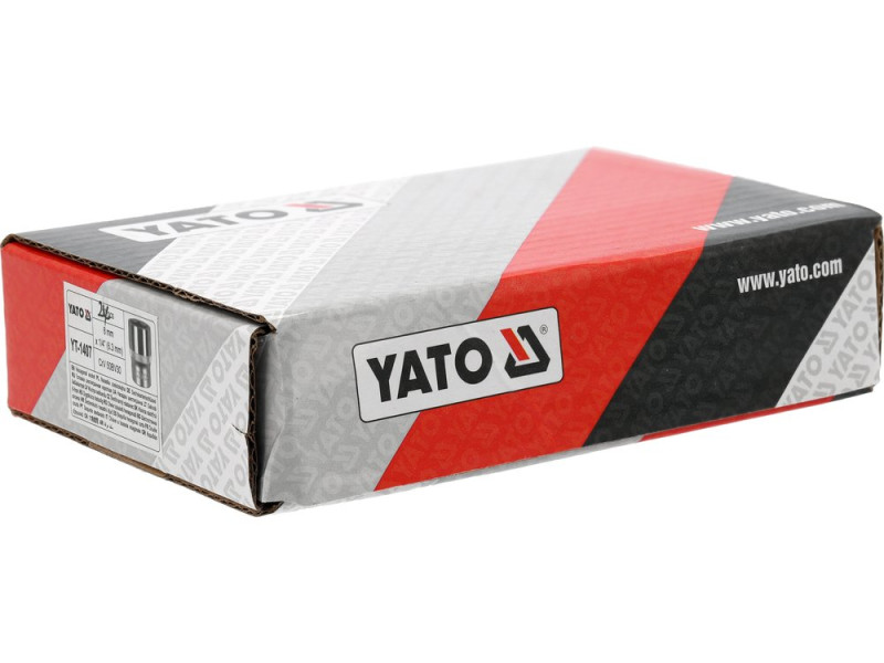 Головка торцевая 6-гранная 1/4" 8 мм YATO YT-1407, короткая 25 мм