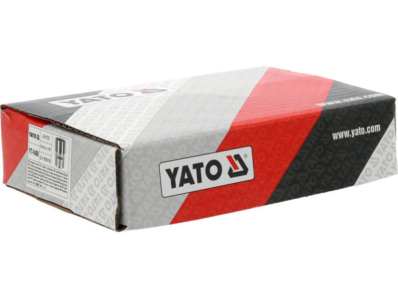 Головка торцева 6-гранна 1/4" 9 мм YATO YT-1408, коротка 25 мм