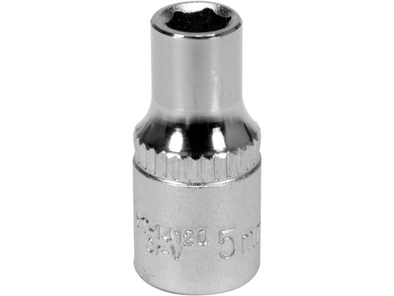 Головка торцева 1/4" 5 мм YATO YT-14120, 6-гранна, коротка