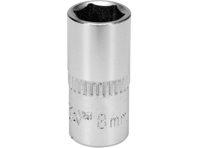 Головка торцева 6-гранна YATO : квадрат 1/4", М8, CrV (YT-14125)