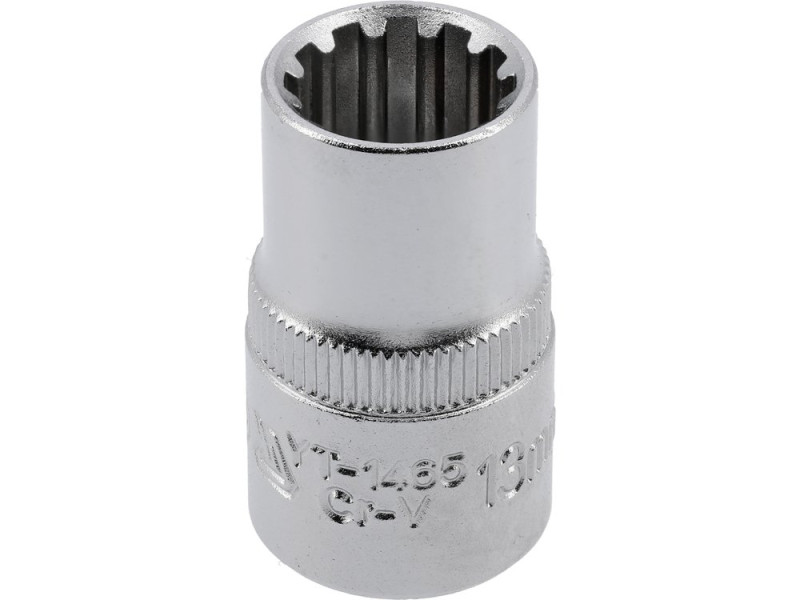 Головка торцева 1/2" 13 мм Spline YATO YT-1465, CrV, довжина 38 мм