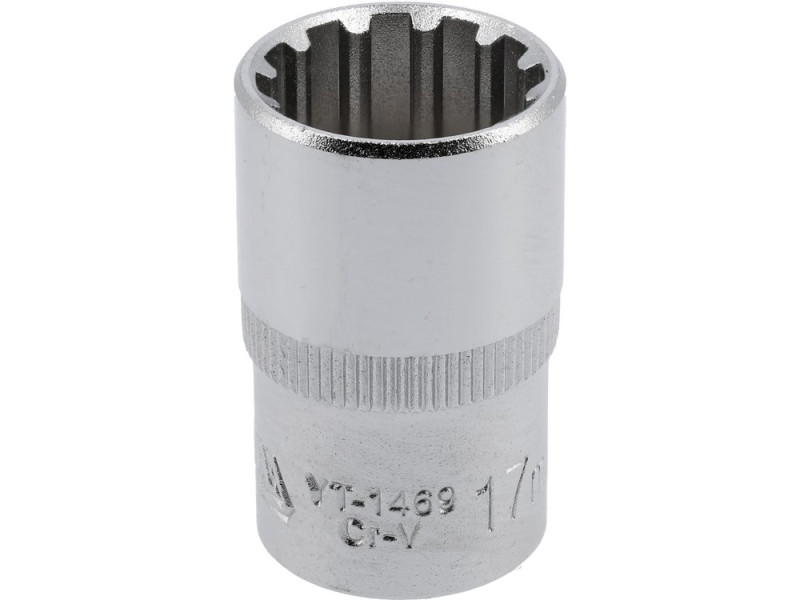 Головка торцева 1/2" 17 мм Spline YATO YT-1469, CrV, довжина 38 мм