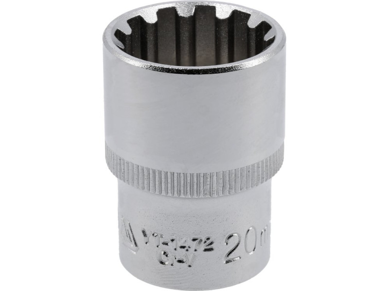 Головка торцева Spline 1/2" 20 мм YATO YT-1472, 12-гранна