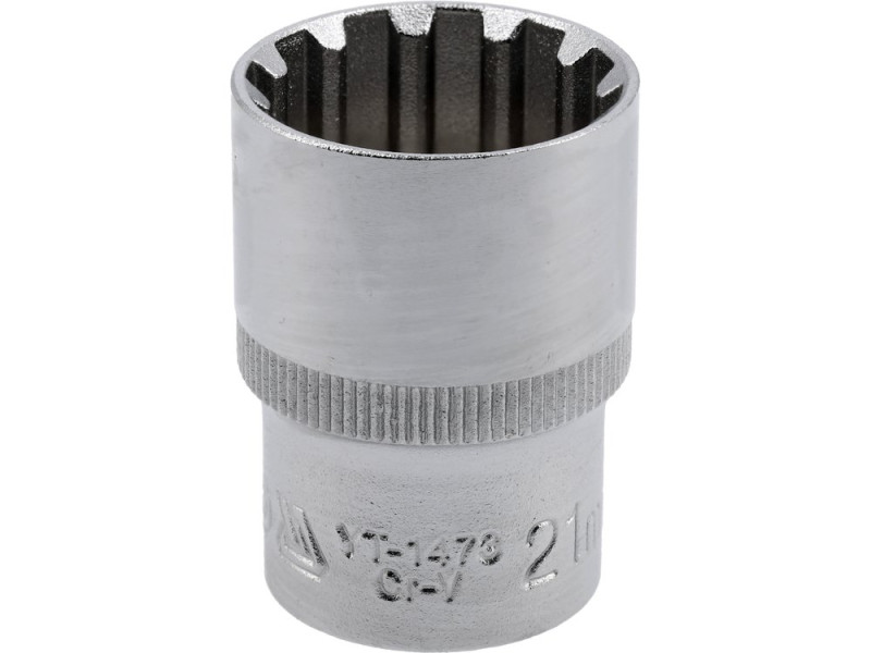 Головка торцева Spline 1/2" 21 мм YATO YT-1473, 12-гранна