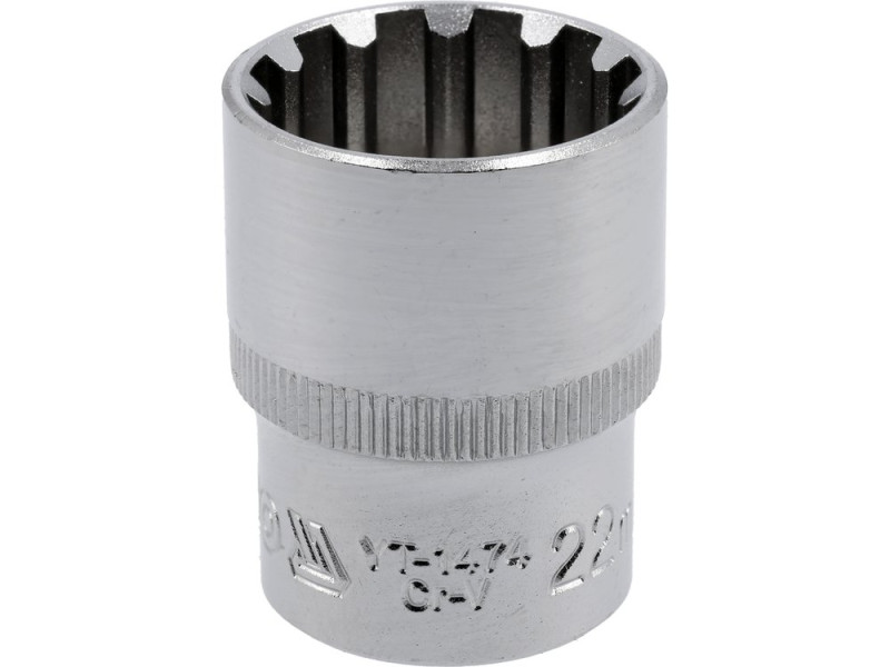 Головка торцева Spline 1/2" 22 мм YATO YT-1474, 12-гранна