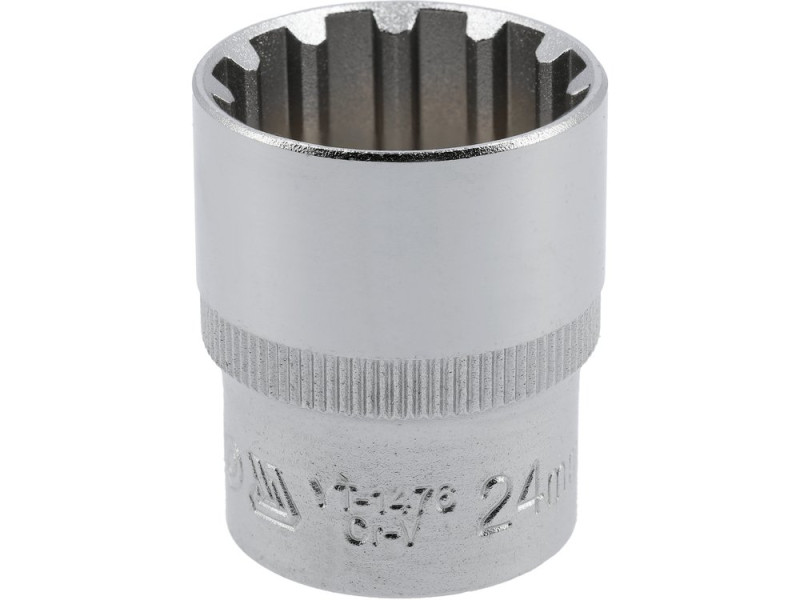 Головка торцева Spline 1/2" 24 мм YATO YT-1476, 12-гранна