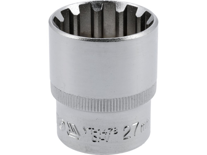 Головка торцева Spline 1/2" 27 мм YATO YT-1478, 12-гранна