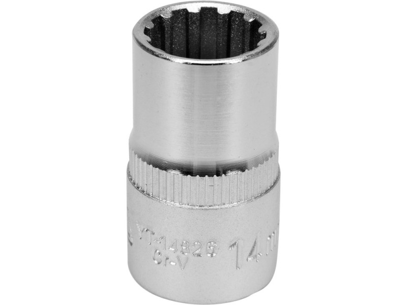 Головка торцевая 1/2" 14 мм Spline YATO YT-14826, CrV, длина 38 мм
