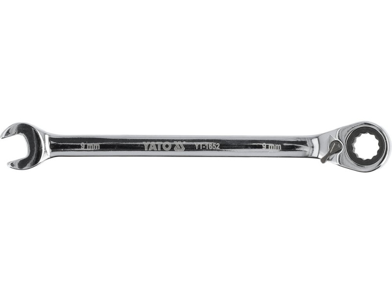 Ключ комбінований з тріскачкою 9 мм YATO YT-1652, 72 зуби, 150 мм, реверс