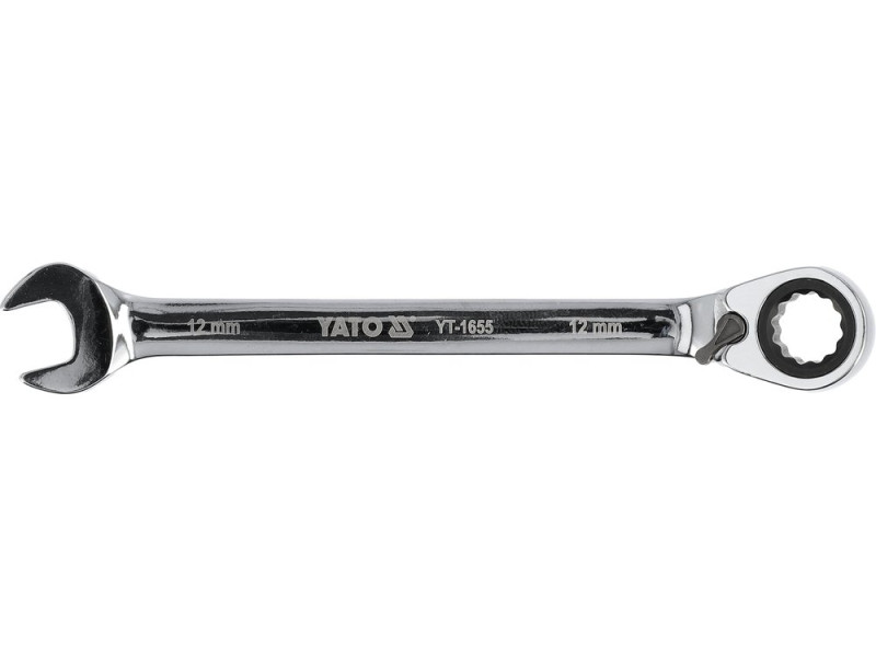 Ключ комбінований з тріскачкою 12 мм YATO YT-1655, 72 зуби, 170 мм, реверс