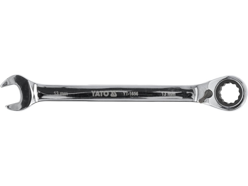 Ключ комбинированный с трещоткой 13 мм YATO YT-1656, 72 зуба, 180 мм, реверс