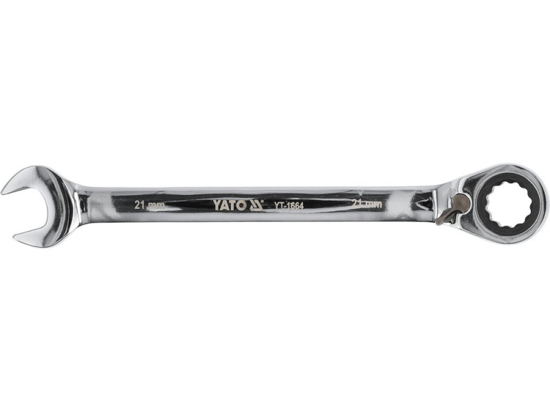 Ключ комбінований з тріскачкою 21 мм YATO YT-1664, 72 зуби, 290 мм, реверс