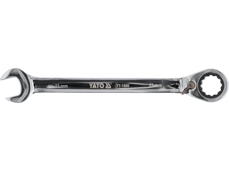 Ключ комбінований з тріскачкою 23 мм YATO YT-1666, 72 зуби, 290 мм, реверс