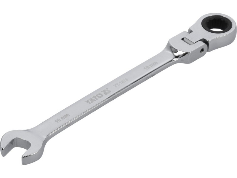 Ключ комбінований із тріскачкою YATO YT-1676, 10 мм, 72 зуби, кардан