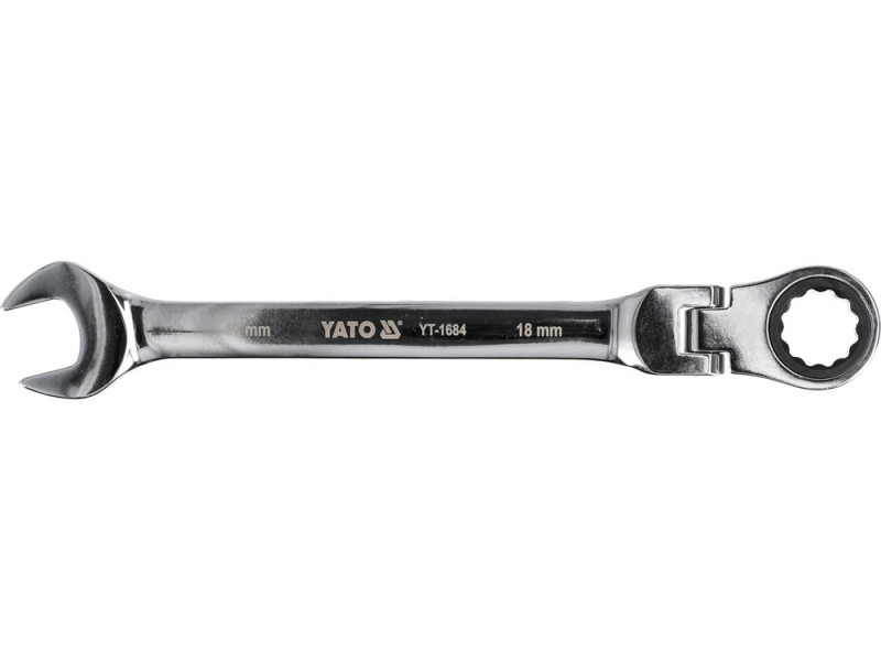 Ключ комбінований із тріскачкою YATO YT-1684, 18 мм, 72 зуби, кардан