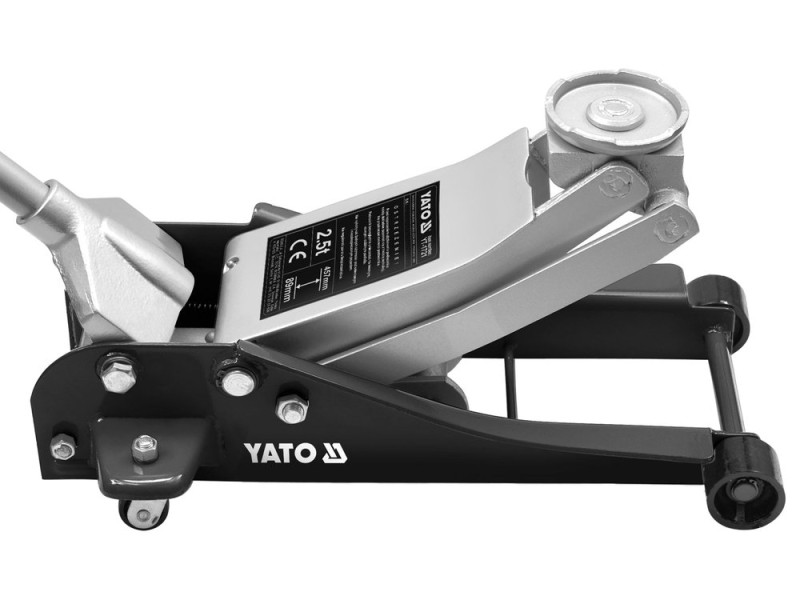 Домкрат гідравлічний підкатний YATO : 2.5 т, H= 89 - 457 мм (YT-1721)