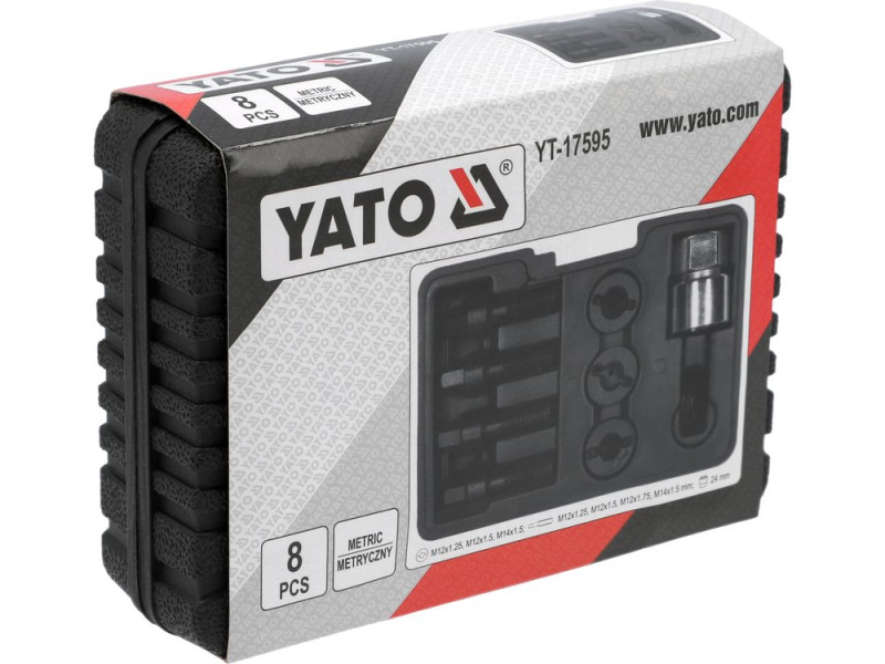 Набір для ремонту різьби колісних болтів YATO YT-17595, M12-M14, 8 шт