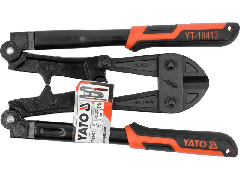 Болторіз складаний 450 мм YATO YT-18413, різ до 6 мм, губки CrMo