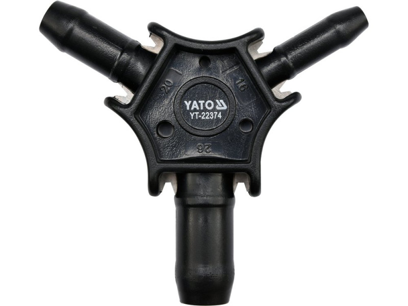 Калібратор для труб PEX-AL-PEX YATO YT-22374, 16/20/26 мм, зі знімачем задирок