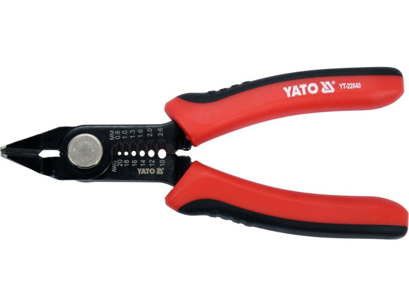 Кусачки зі стрипером 0,8-2,6 мм² YATO YT-22640, 140 мм